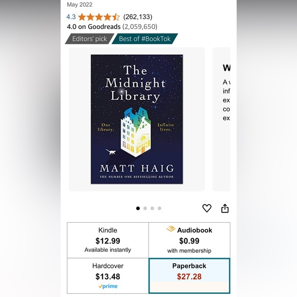 The Midnight Library by Matt Haig - Picture 3 of 7